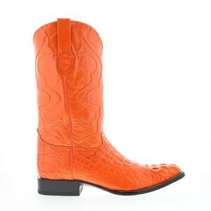 Wild West Mens Caiman Hornback Boots Chihuaha Orange Boots (NWT)